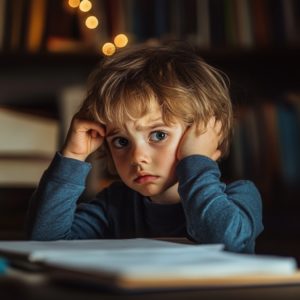 Child struggling to complete homework after poor naplan results